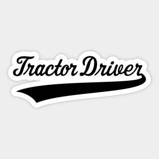 Tractor Driver – Lettering (Farmer / Black) Sticker